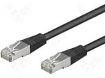 Кабел F/UTP5-CCA-075BK Patch cord; F/UTP; 5e; многожичен; CCA; PVC; черен; 7,5m